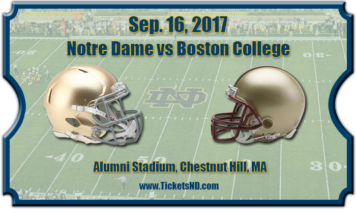 Notre Dame vs Boston College Football Tickets | Saturday, September 16 ...